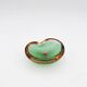 Miniature Vide-Poche Murano Sommerso Bullicante Green Pink Labelled 60s