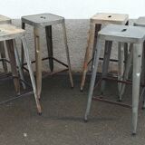 Set of 6 metal stools
