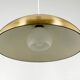 suspension laiton et opaline - Suède années 60-70