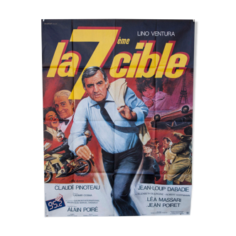 Affiche "La 7ème cible Lino Ventura" 1984 - 120x160cm