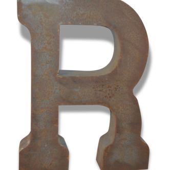 Letter "R" steel industrille