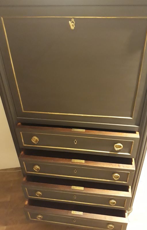 Secretary bar 4 drawers, Louis XVI style, XX