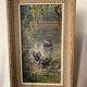Tableau paysage cygnes