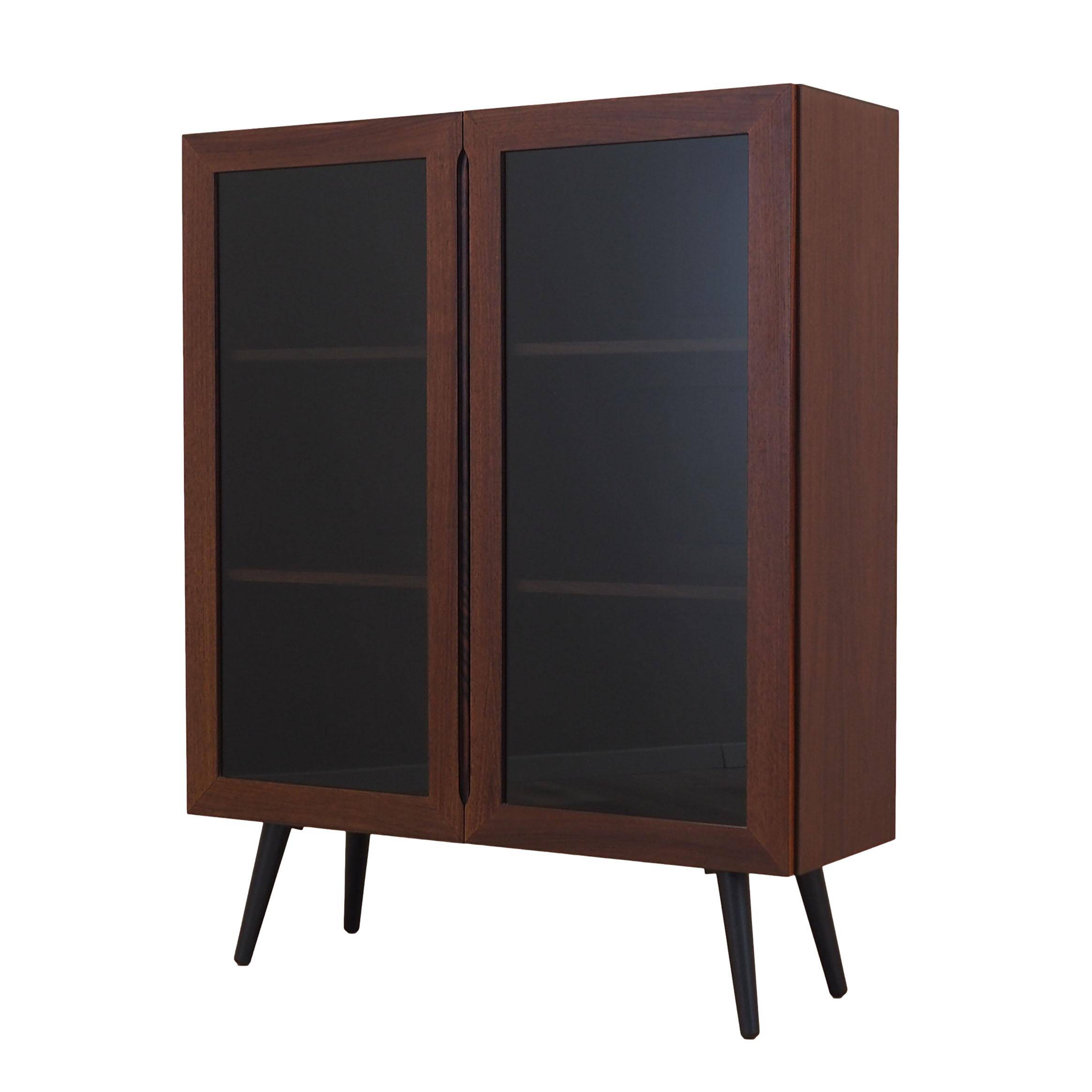 Mahogany showcase, Danish design, 1970s, production: Denmark