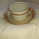 6 white cups and their limoges porcelain saucers. Signed Giroud.