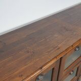 Vintage Dutch Pine Haberdashery Shop Cabinet, Mid-Century