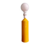 Vintage table lamp in yellow lacquered metal, 1980s