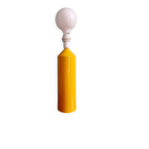 Vintage table lamp in yellow lacquered metal, 1980s