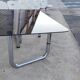Table on top of glass and base in chromed metal around 1970 modular