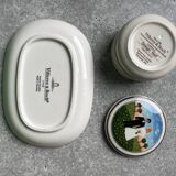 Villeroy & Boch trinket dish and candy dish with naive Laplau decoration