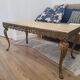 Marble coffee table with brass legs