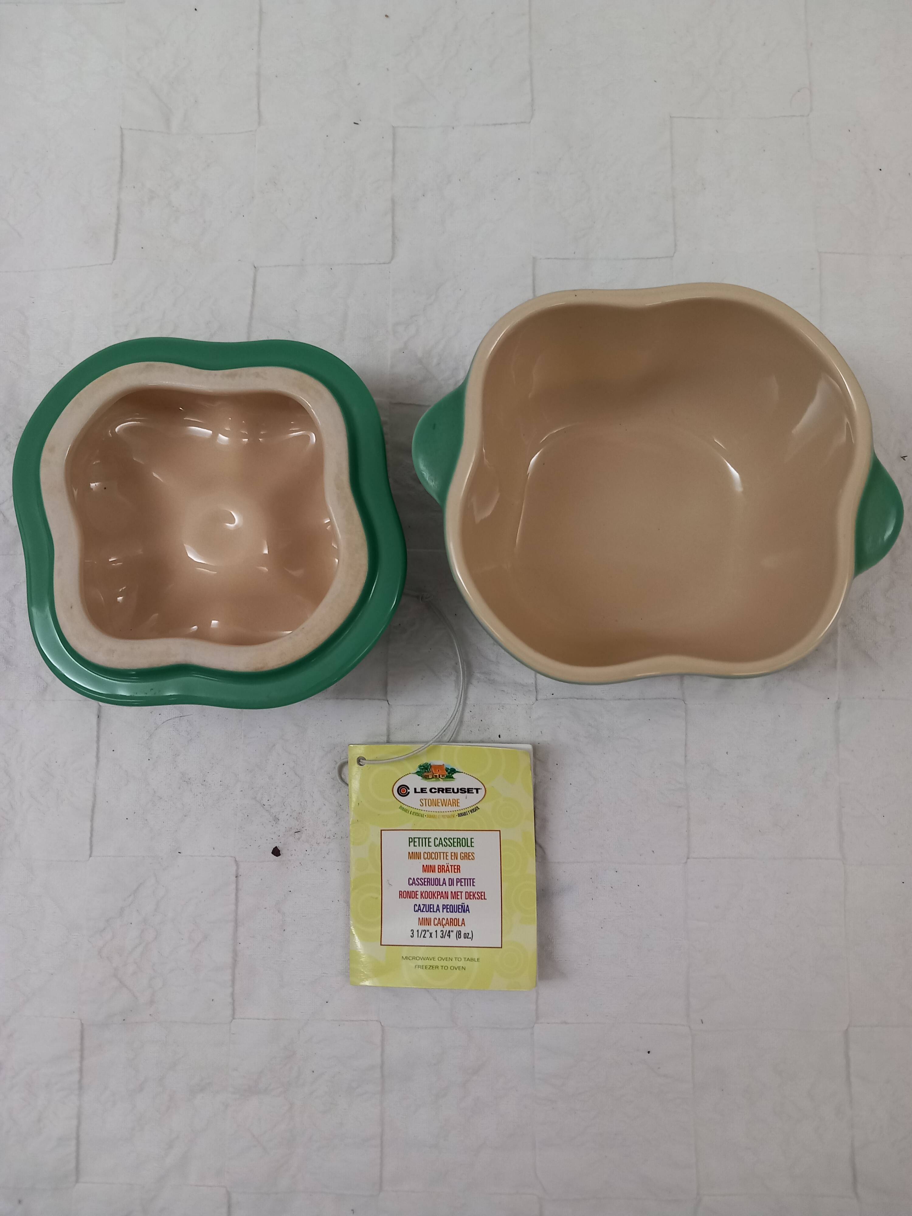 Mini casserole dish, le creuset.