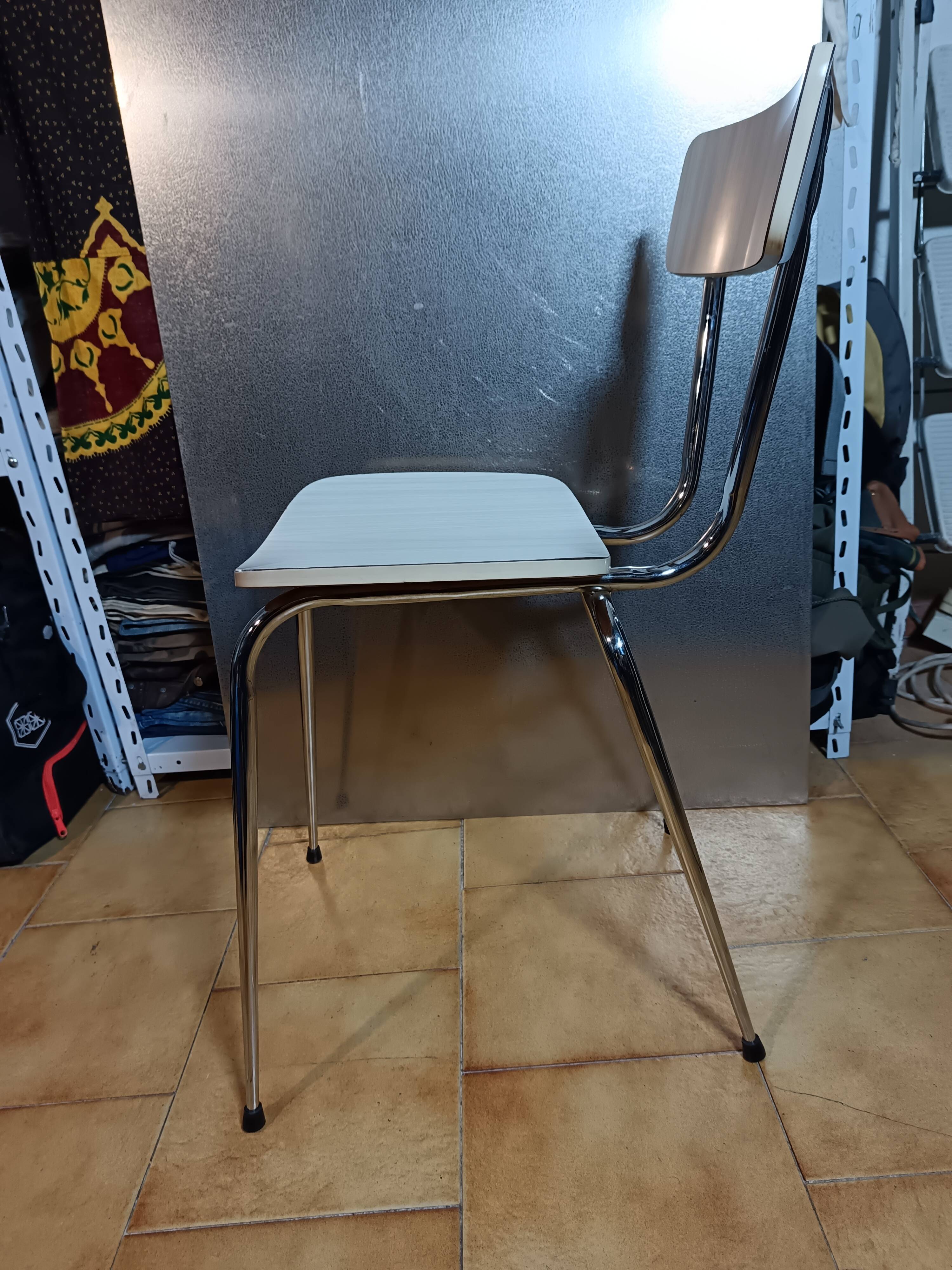 Chrome and Formica chair 50/60.
