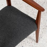 Midcentury Danish chair with armrests in teak by Arne Hovmand Olsen for Mogens Kold 1960s