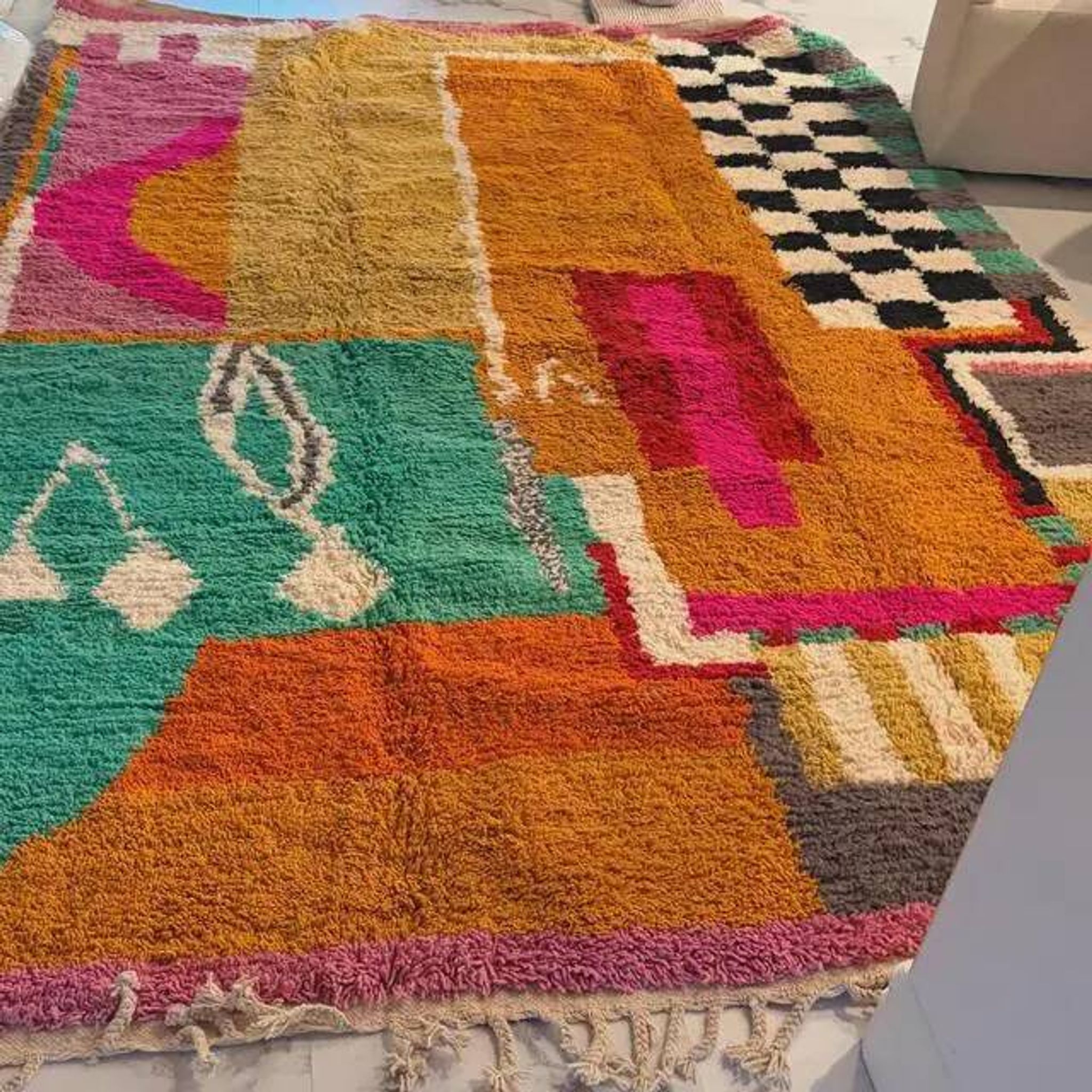 Tapis berbère en laine pure 2.5 x 1.5 m