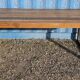 Industrial table 200 x 100 cm with wooden top + metal base