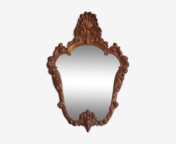 Miroir style baroque en noyer sculpté – fin 19ème