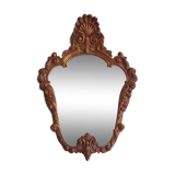 Mirror baroque style in carved walnut – late 19th