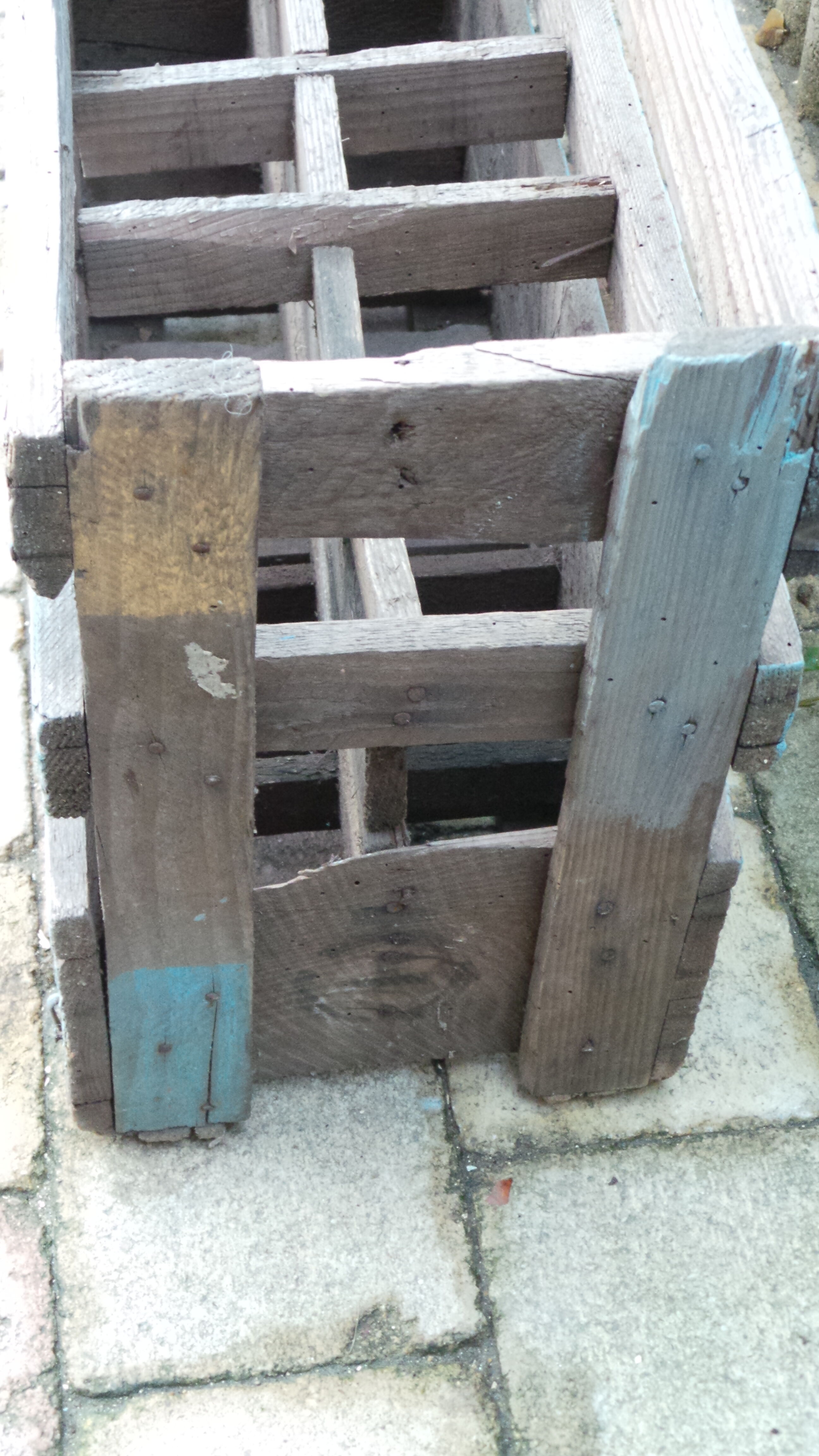 Old bottles wooden door