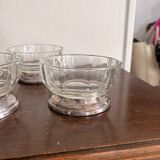 lot of 5 silver-plated metal fruit bowls in syrup made in Italy