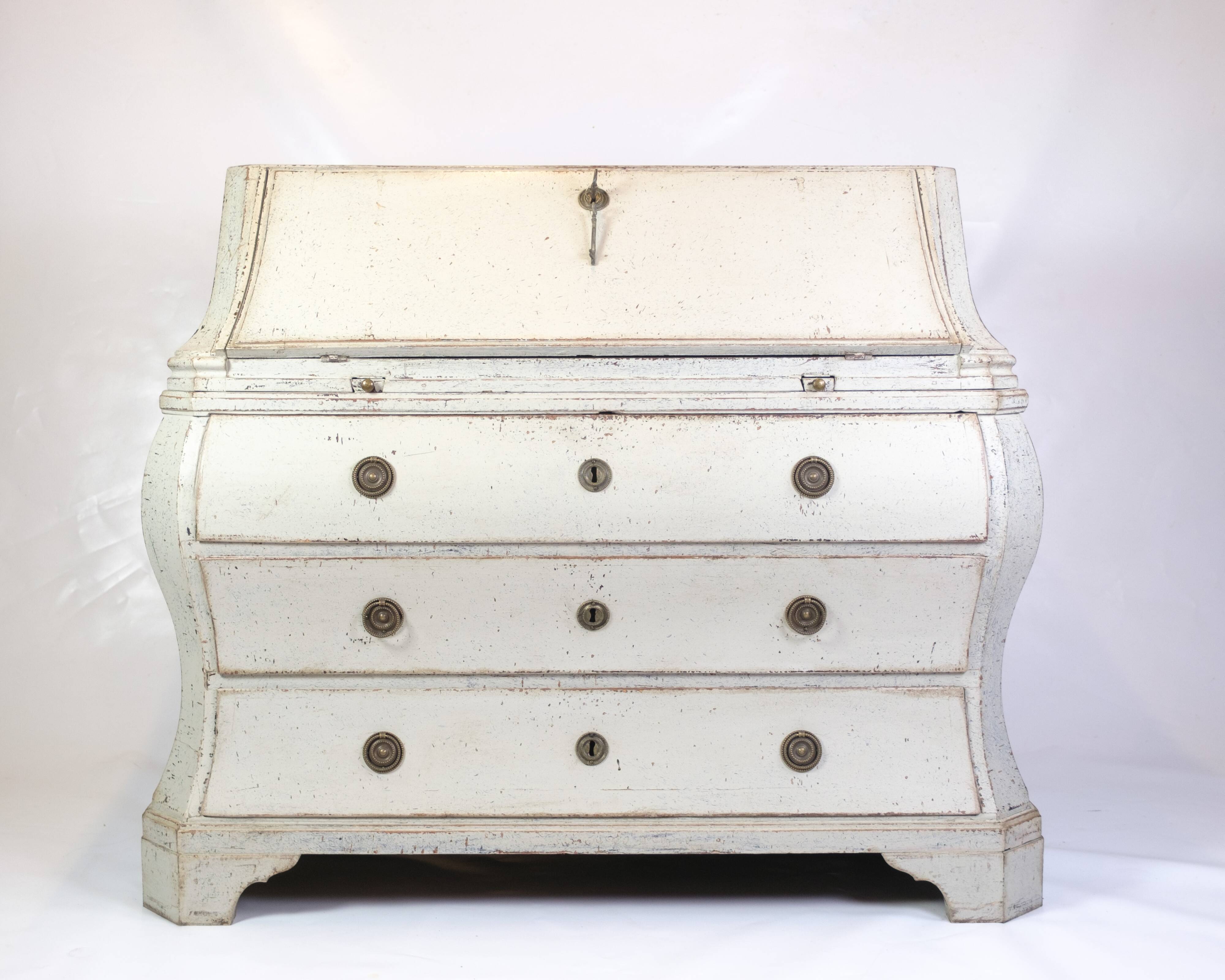 Gustavian Grey Painted Chatol From 1790s