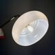 Vintage angled wall lamp with pale yellow opaline shade