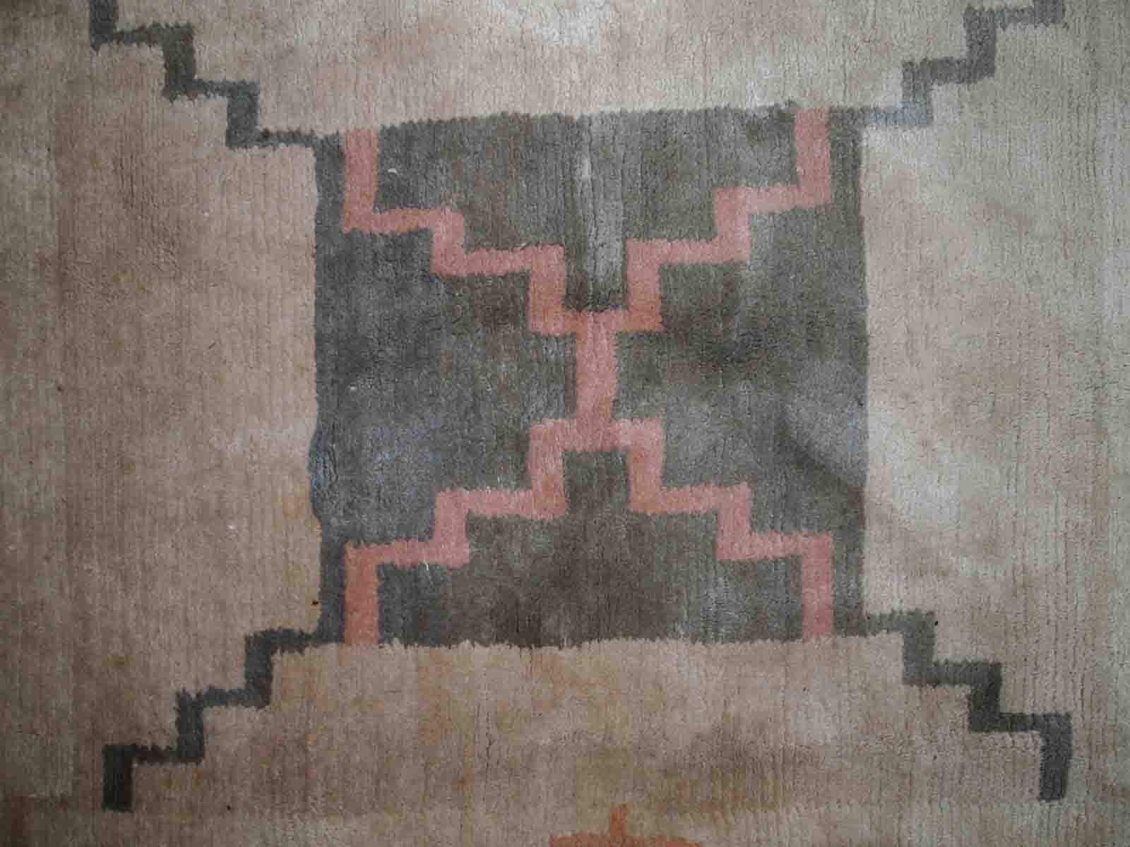 Vintage tibetan khaden handmade carpet 159cm x 237cm 1960s, 1c504