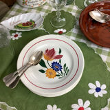 6Digoin Sarreguemines dessert plates