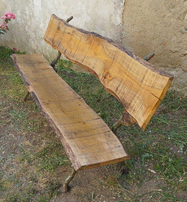 Cast iron and wood garden bench 1900
