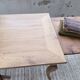 Farm table cherry wood with curved legs, 19th century.