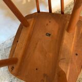 Set of two chairs stamped Hiller 1960's feet compass Scandinavian design
