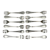 Lot de 12 fourchettes à huîtres Christofle modèle Marly – neuves sous blister, boîte d’origine scellée
