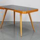 1960s Beech Coffee Table with Glass Top , Czechoslovakia