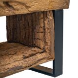 Rustic solid oak bench – 108×35×50 cm