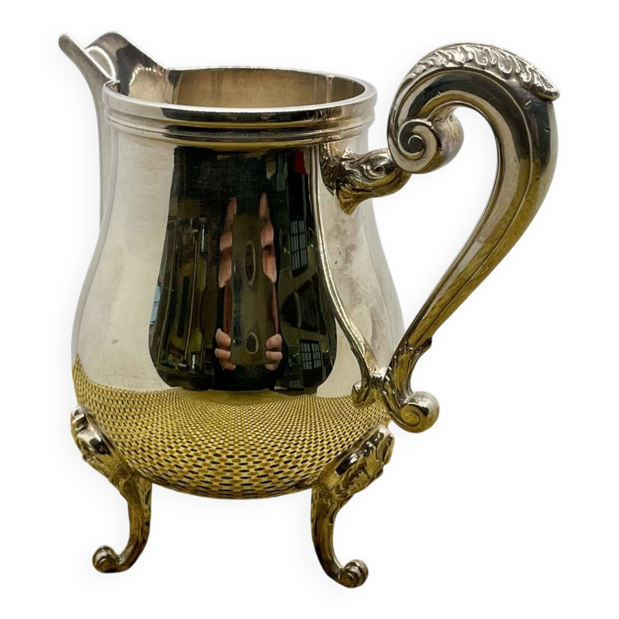Pot à lait CHRISTOFLE en métal argenté modèle POMPADOUR