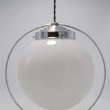 Opaline globe pendant lamp