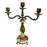 Bronze and onyx chandelier