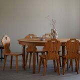 Set of 6 pine chairs