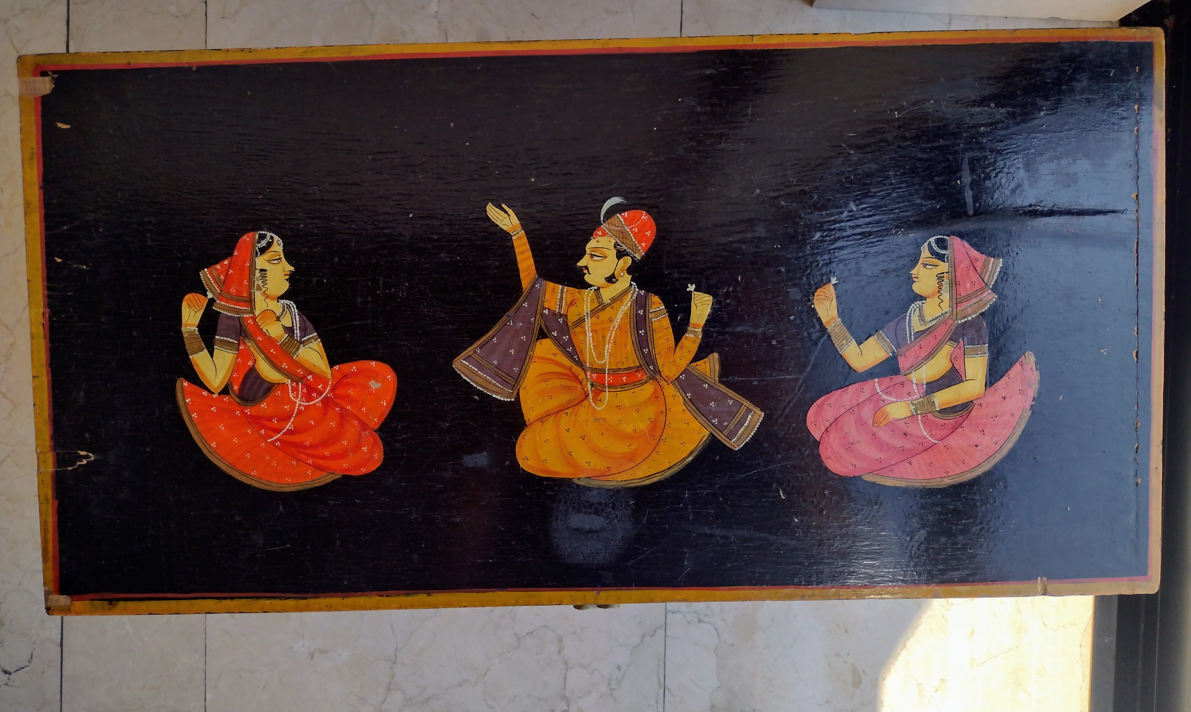 Indian handpainted wedding chest