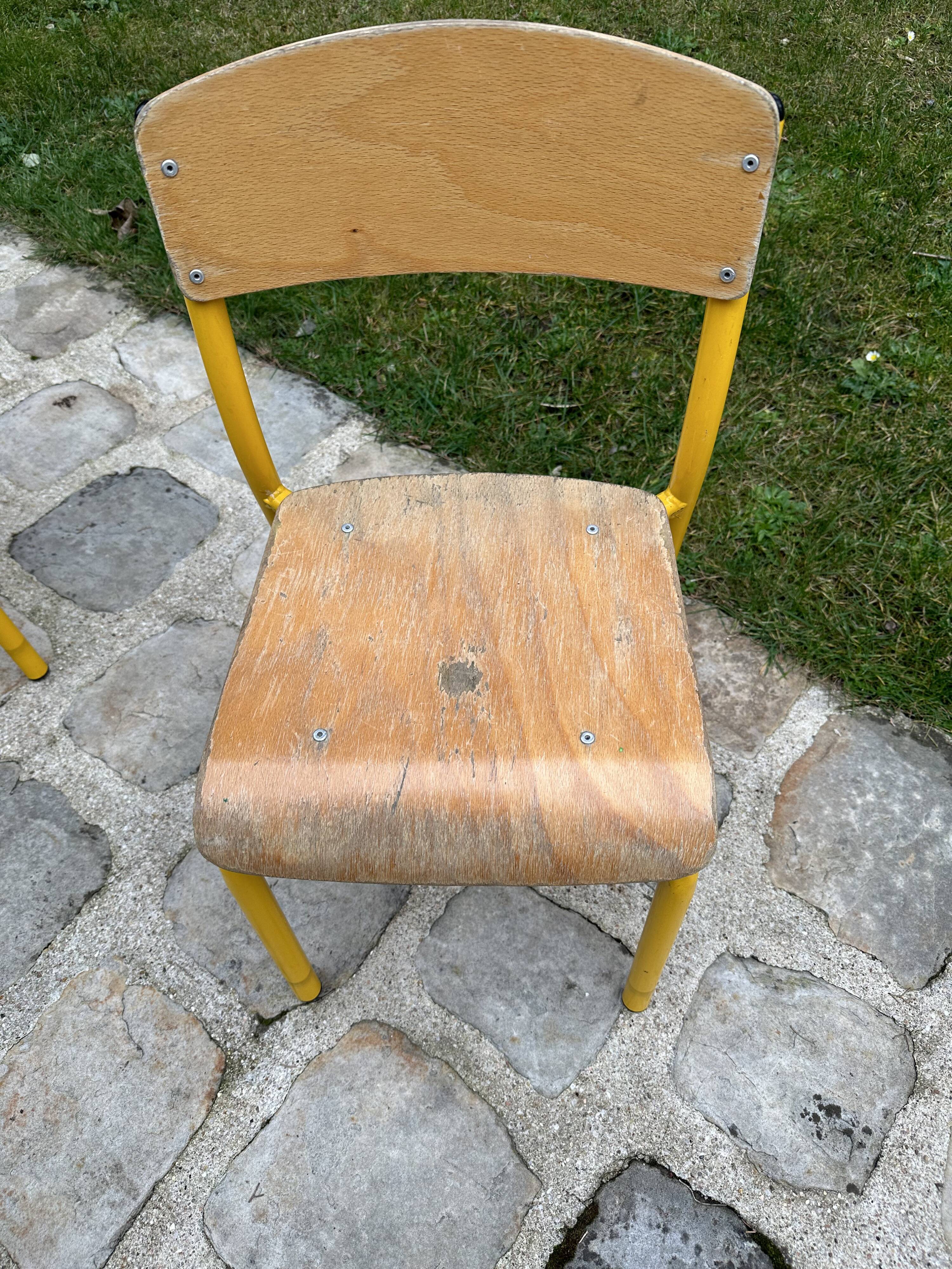 Pair of school chairs