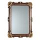 Antique lacquered and gilded wooden mirror, France, 19th century