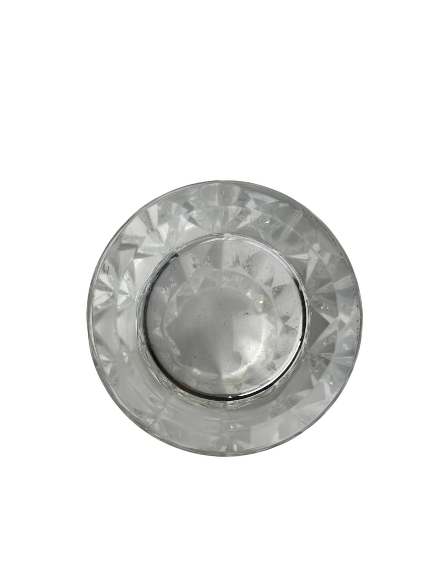 Saint Louis, vase en cristal tronconique signé vers 1950