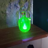 Vintage carafe in fluorine, signed 1930s–40s.