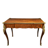 Louis XV style flat desk in marquetry - 20th century work