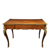 Louis XV style flat desk in marquetry - 20th century work