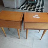 Vintage wooden bedside tables