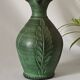 Jug, vase, vintage green ceramic