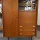 60/70 varnished wooden secretary cabinet