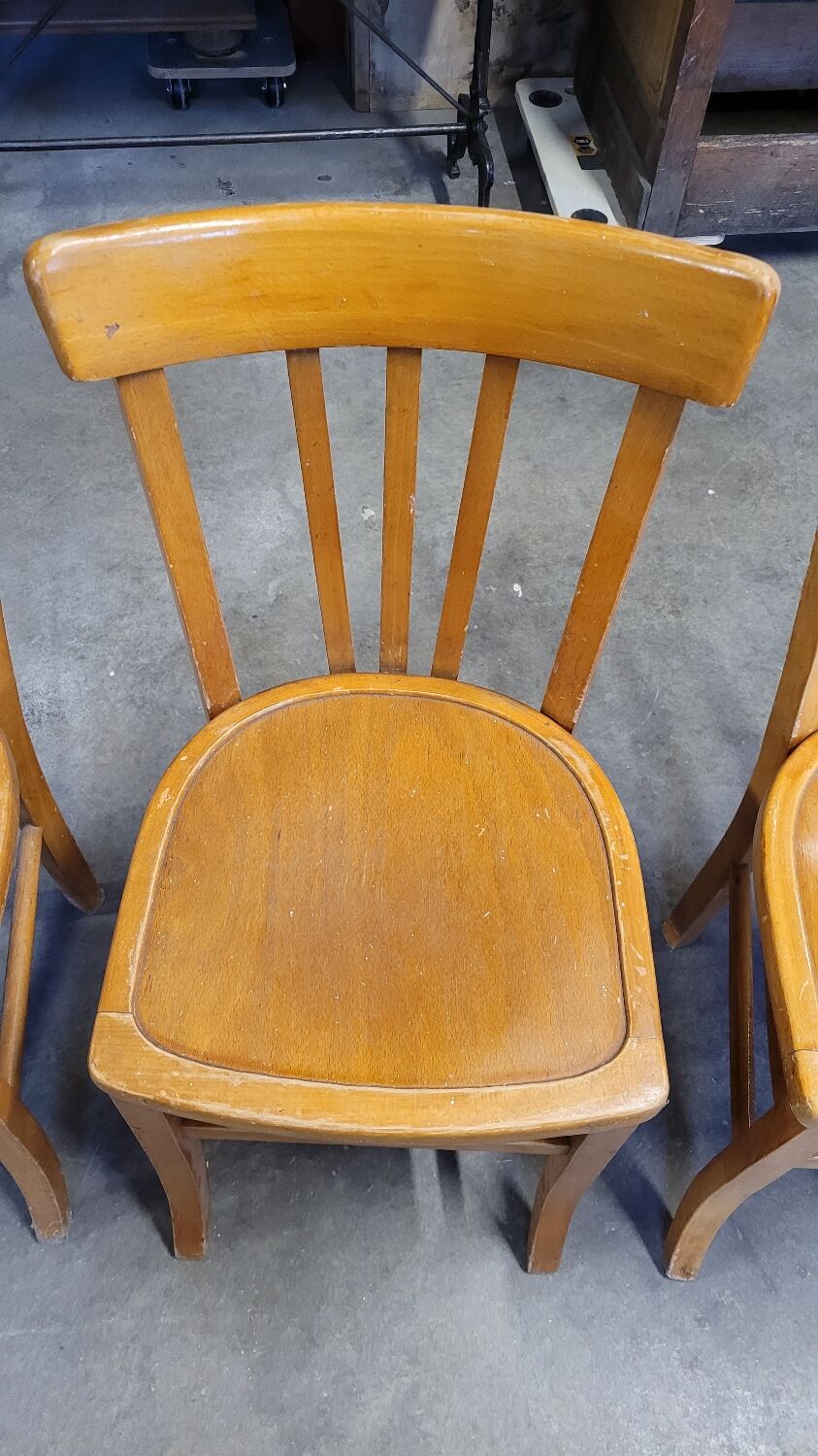 Series of 4 vintage luterma bistro chairs 1950