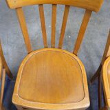 Series of 4 vintage luterma bistro chairs 1950